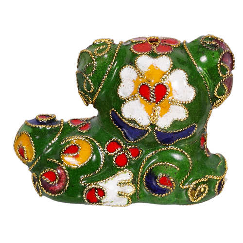 Hund S, Deko, Ziergegenstände, Cloisonne Emaille, Tierfigur,6280